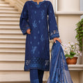 Muse By HZ Stitched 3 Piece Emb Self Cotton Jacquard Vol-05 Collection'2025-SSJ-2505-Midnight Blue