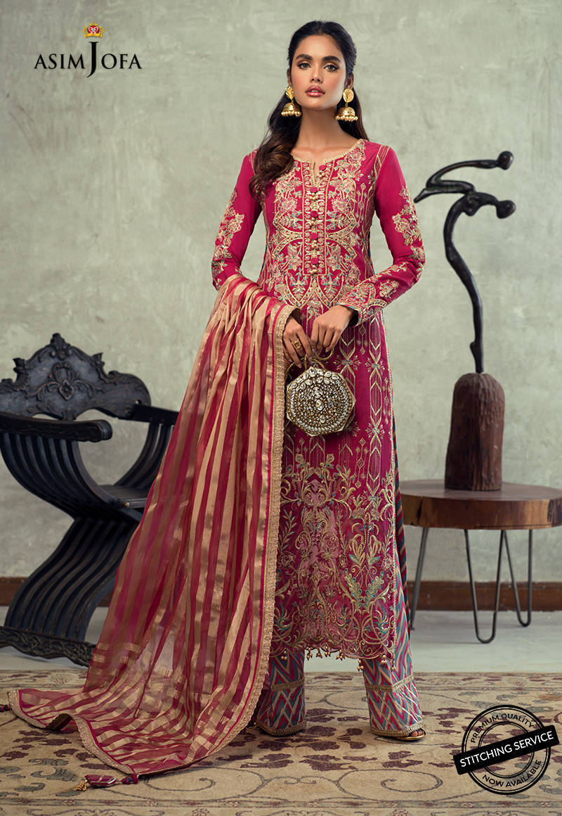 Asim Jofa Limited Edition Vol-1 2021 Ajle-23 Embroidered Chiffon 3 Pcs