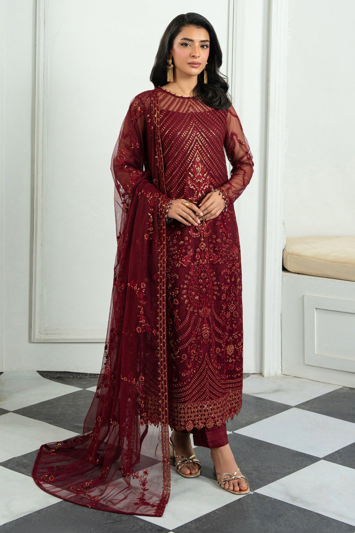 Inara By Zarif Unstitched 3 Piece Formals Suit-ZRI-08-Eymen
