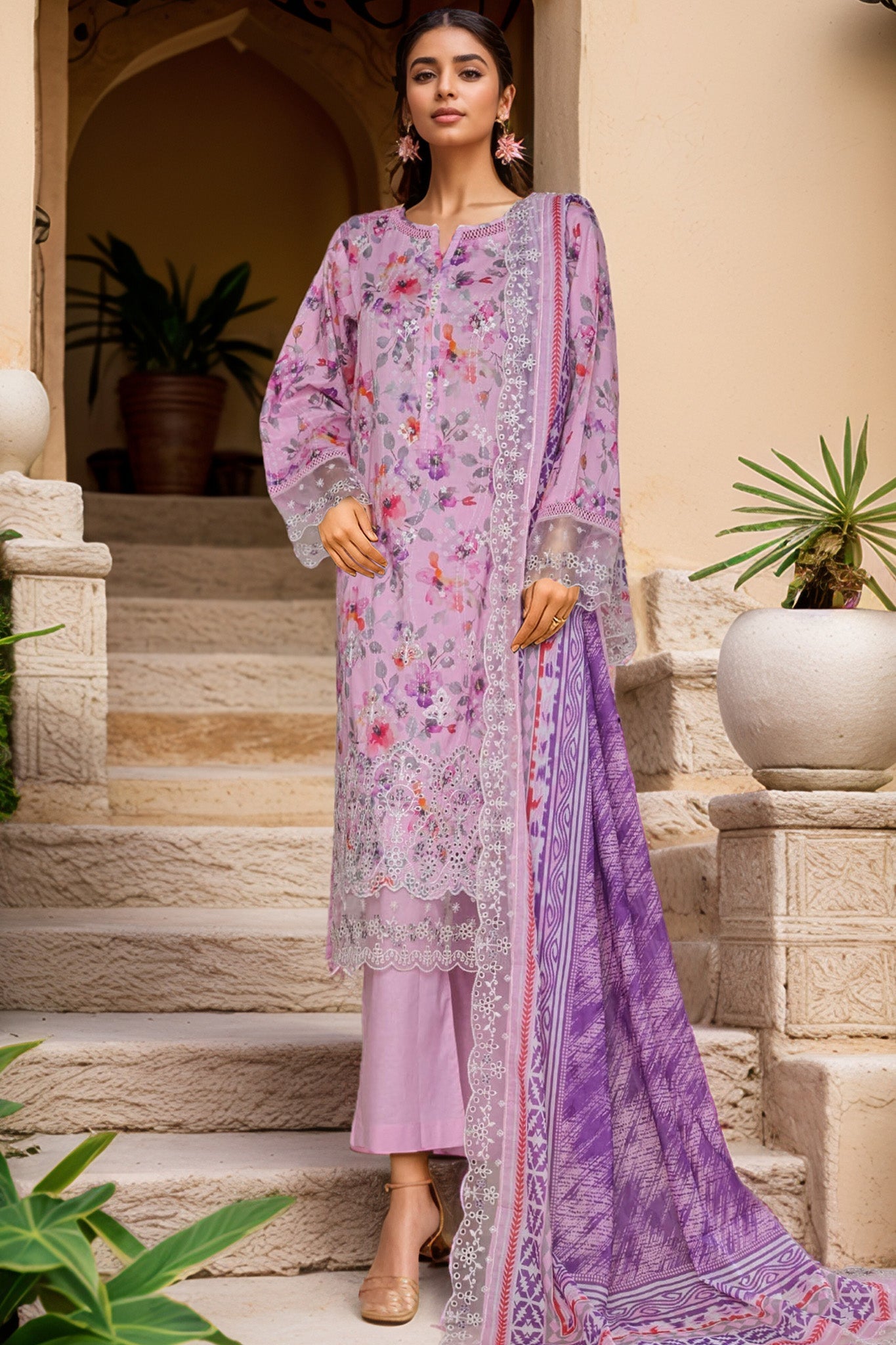 Amyrah By Sada Bahar Stitched 3 Piece Emb Festive Vol-03 Collection'2025-CKD-1043-Pink