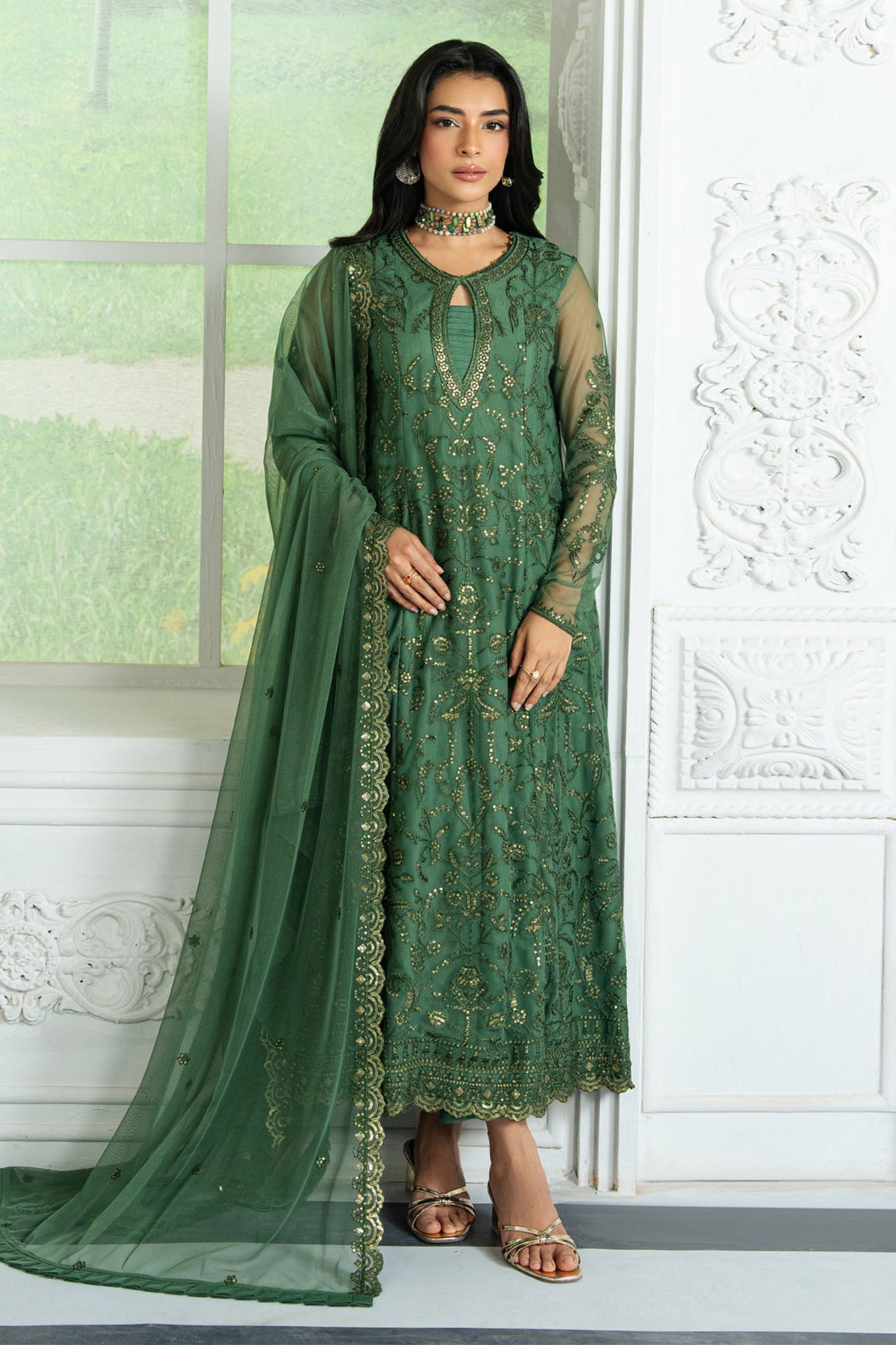 Inara By Zarif Unstitched 3 Piece Formals Suit-ZRI-07-Aslaan