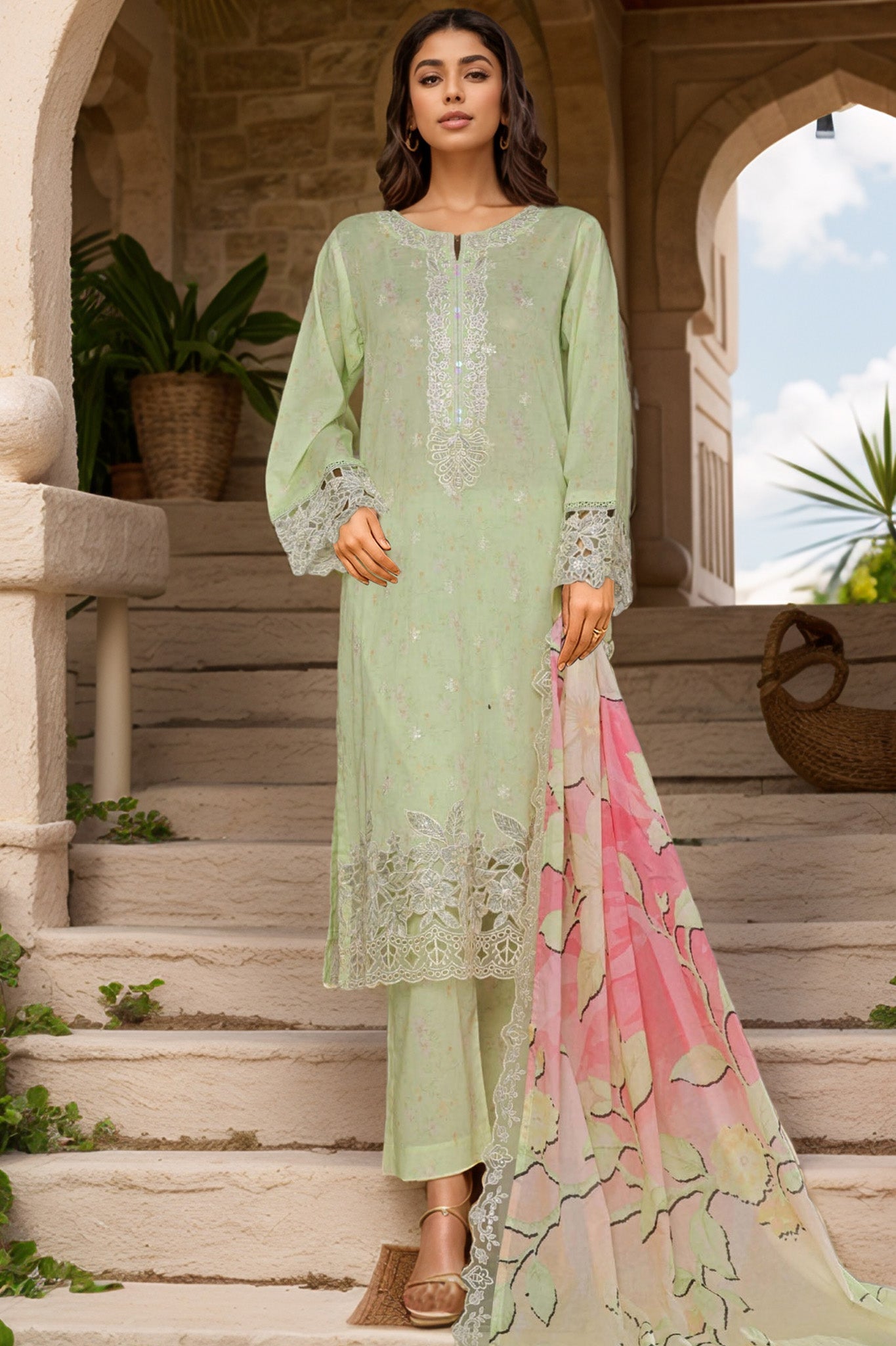 Amyrah By Sada Bahar Stitched 3 Piece Emb Festive Vol-03 Collection'2025-CKD-81-Pista