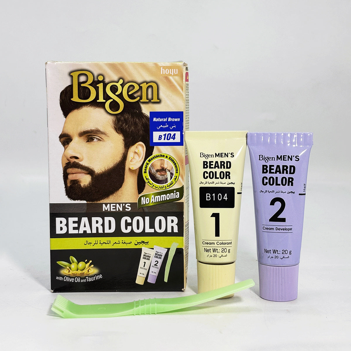 Bigen Men's Beard Color-Natural-Brown