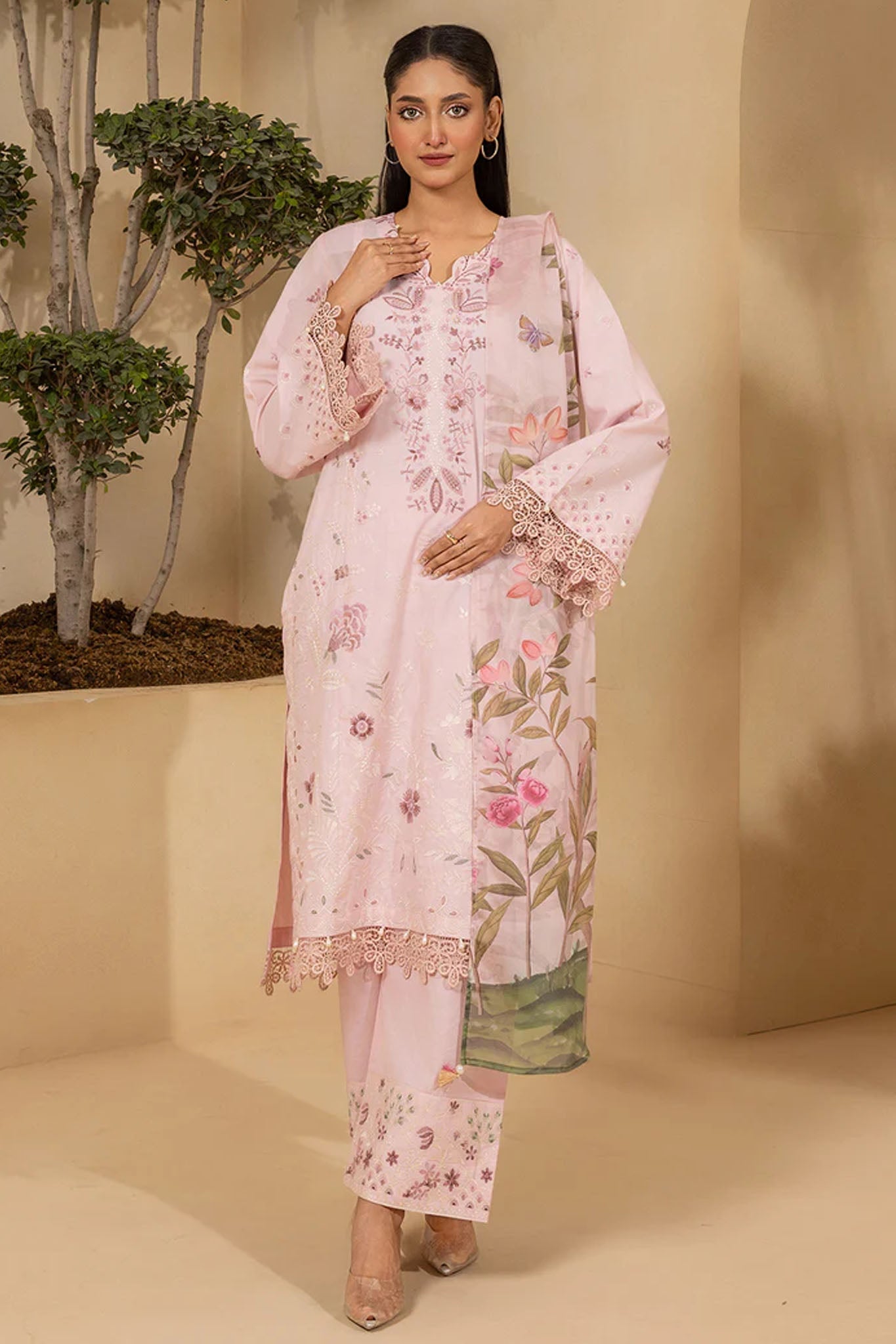 Zellbury Unstitched 3 Piece Lawn Vol-04 Suit-WUS26E30458