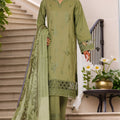 Muse By HZ Stitched 3 Piece Emb Self Cotton Jacquard Vol-05 Collection'2025-SSJ-2505-Leaf Green