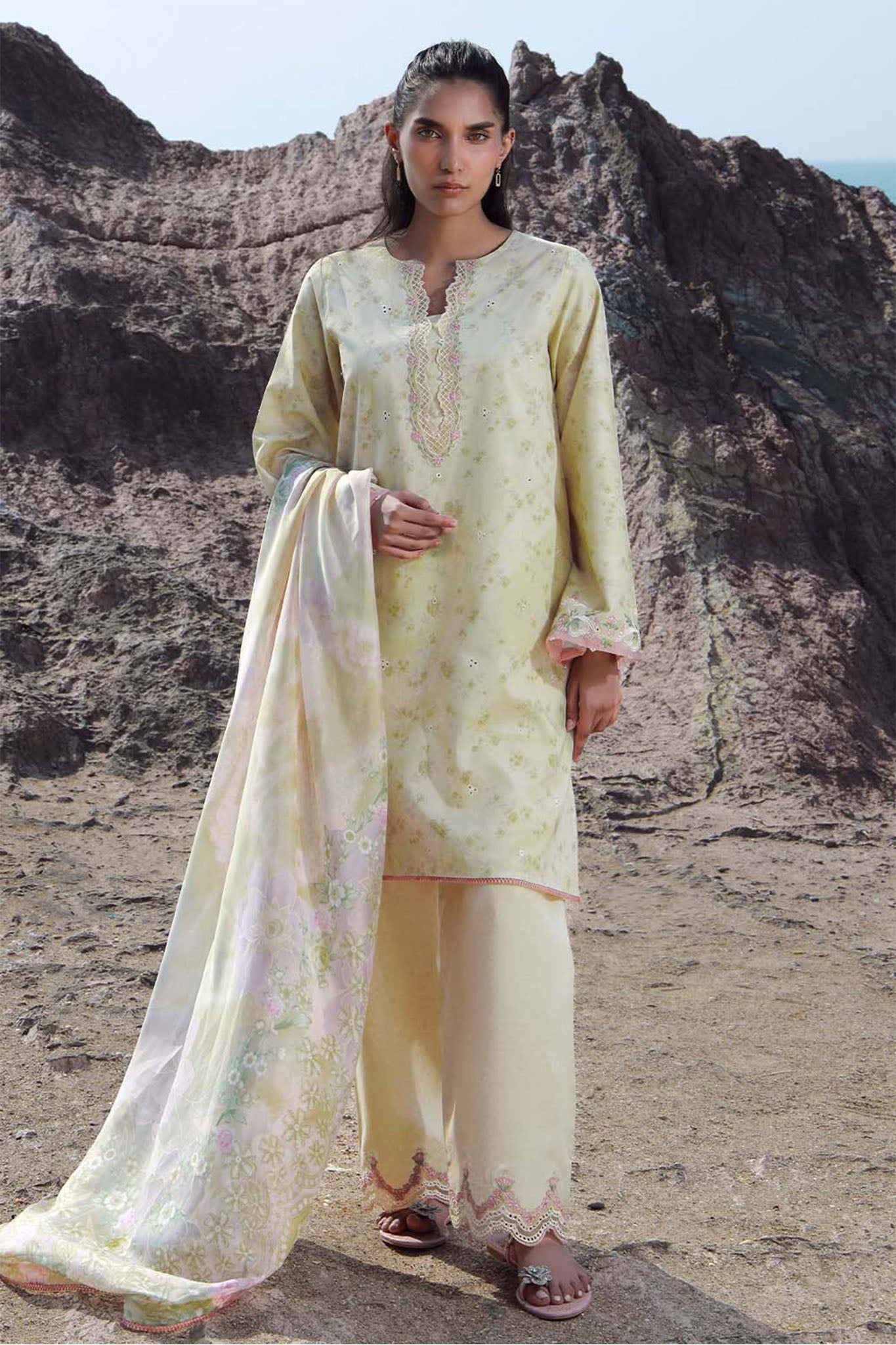 Afsanah By Seran Unstitched 3 Piece Lawn Chapter 01 Suit-09-Sahar