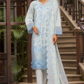 Bin Saeed Stitched 3 Piece Luxury Plain Cotton Vol-01 Collection-PC-1540-Ferozi