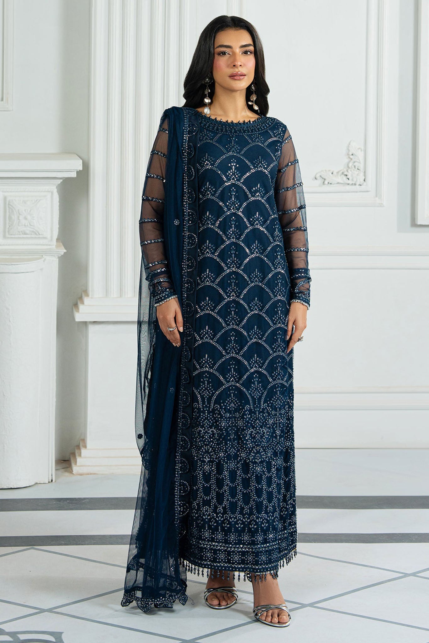 Inara By Zarif Unstitched 3 Piece Formals Suit-ZRI-02-Melisa