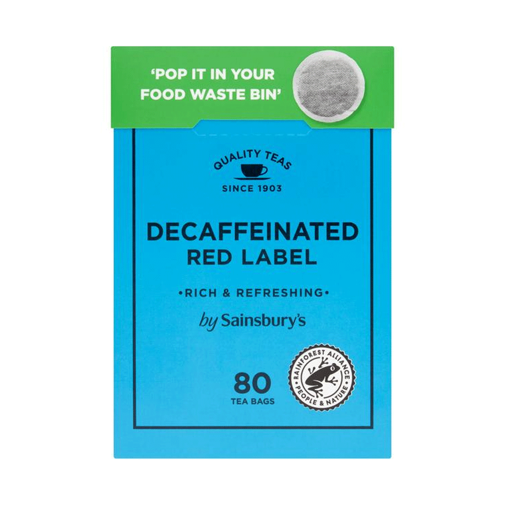 Sainsbury's Decaffeinated Red Label Tea Bags 80s - Snapcart.pk