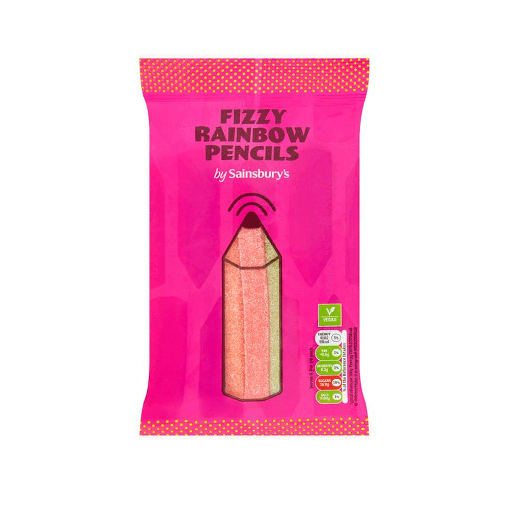 Sainsbury's Fizzy Rainbow Pencils 160g - Snapcart.pk