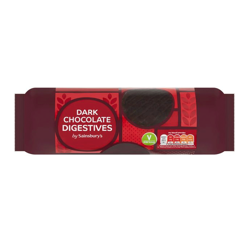 Sainsbury's Dark Chocolate Digestives Biscuits 300g