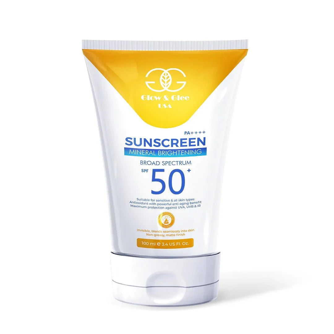 Glow & Glee SunScreen Mineral Brightening Broad Spectrum SPF 50+ 100Ml