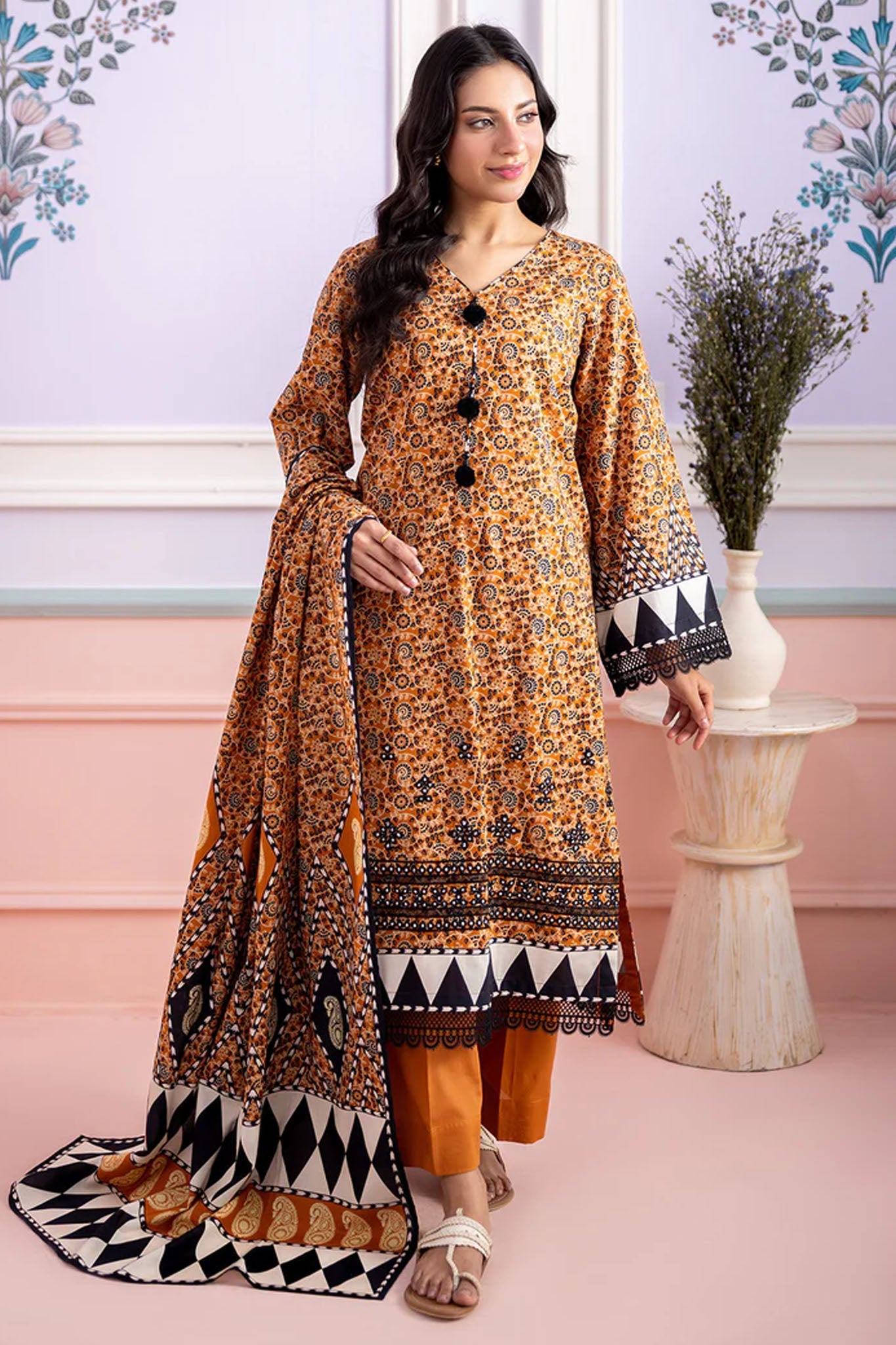 Zellbury Unstitched 3 Piece Lawn Vol-04 Suit-WUS26E30637