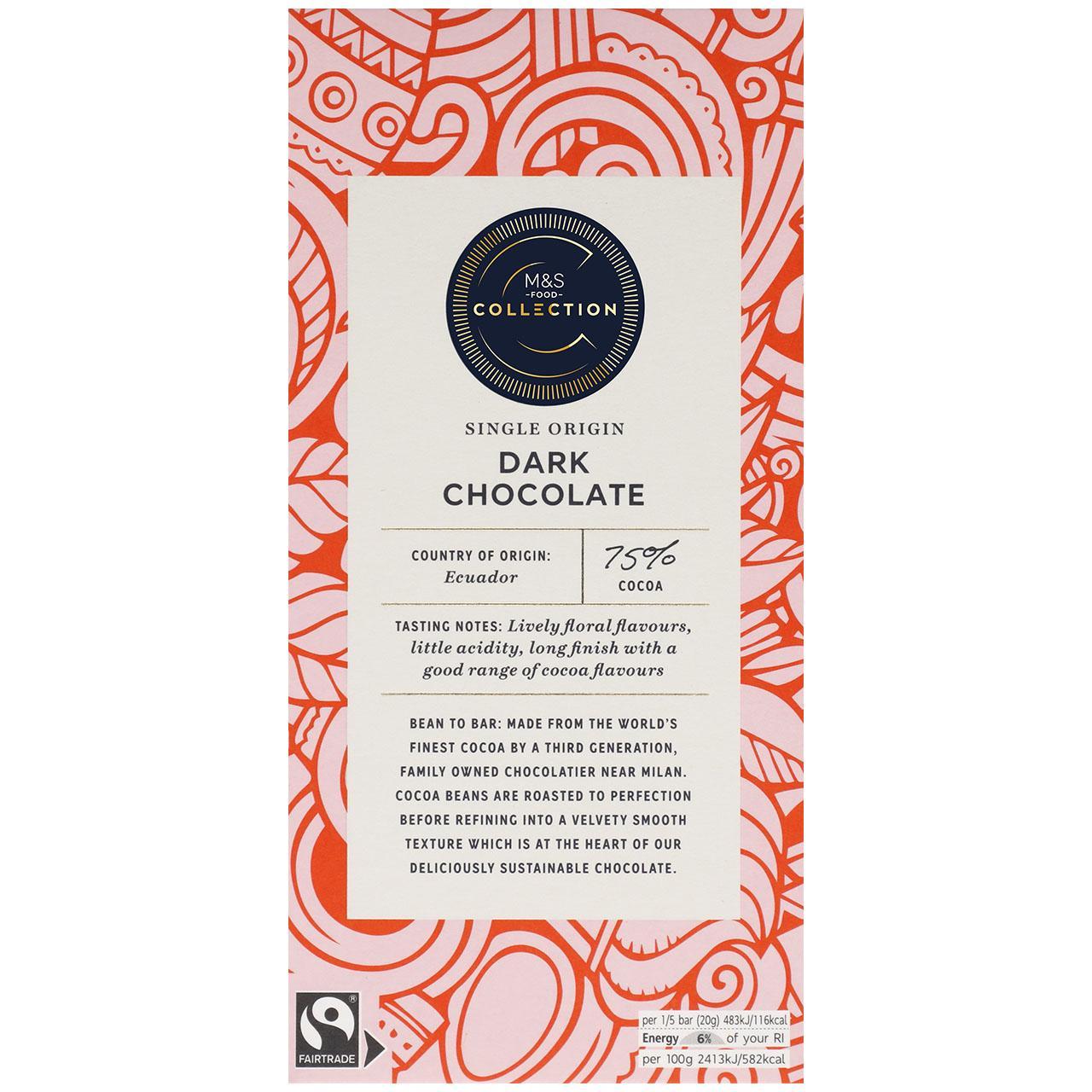 Marks & Spencer 75% Cocoa Dark Chocolate 100g - Snapcart.pk