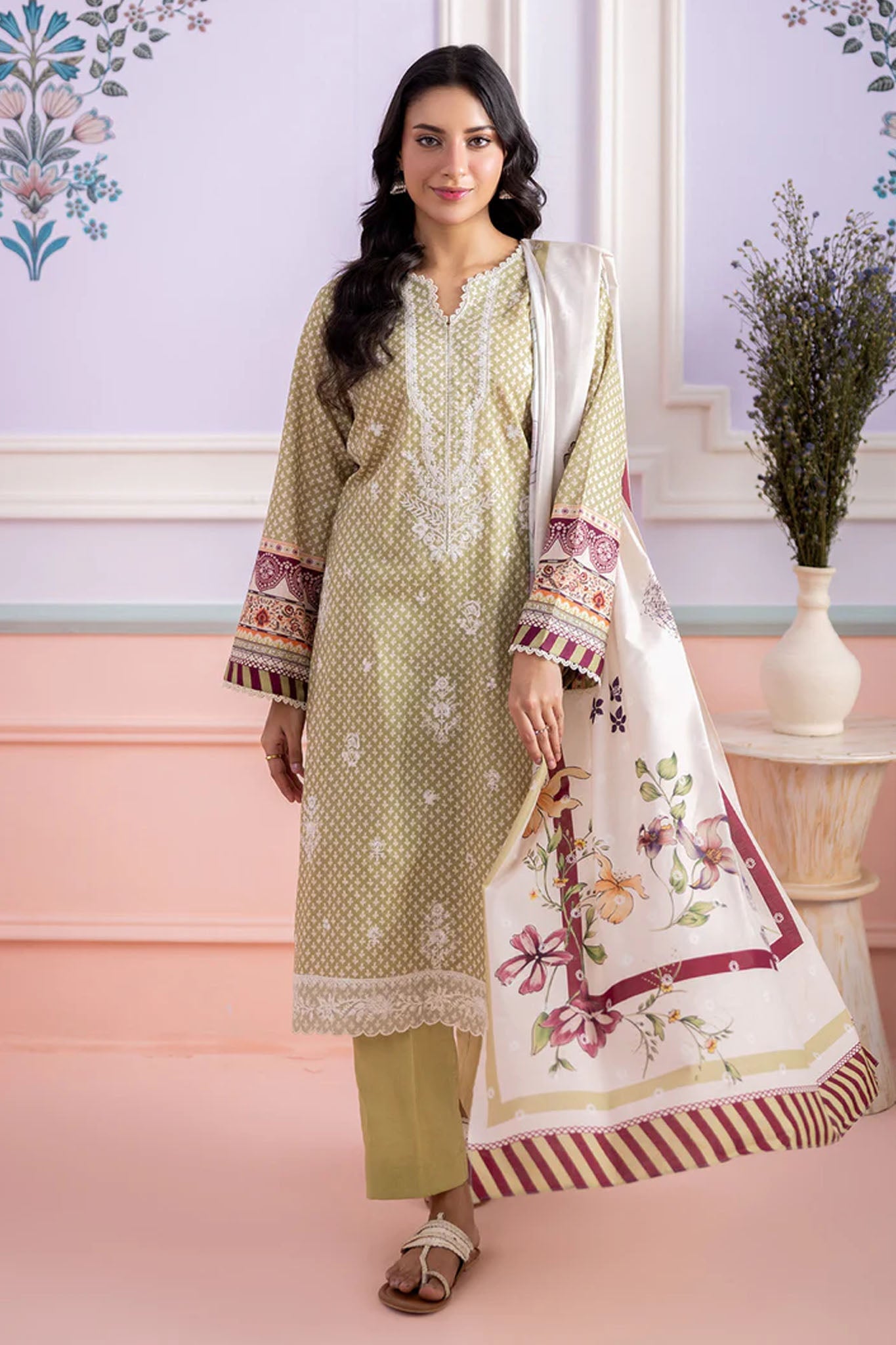 Zellbury Unstitched 3 Piece Lawn Vol-04 Suit-WUS26E30444