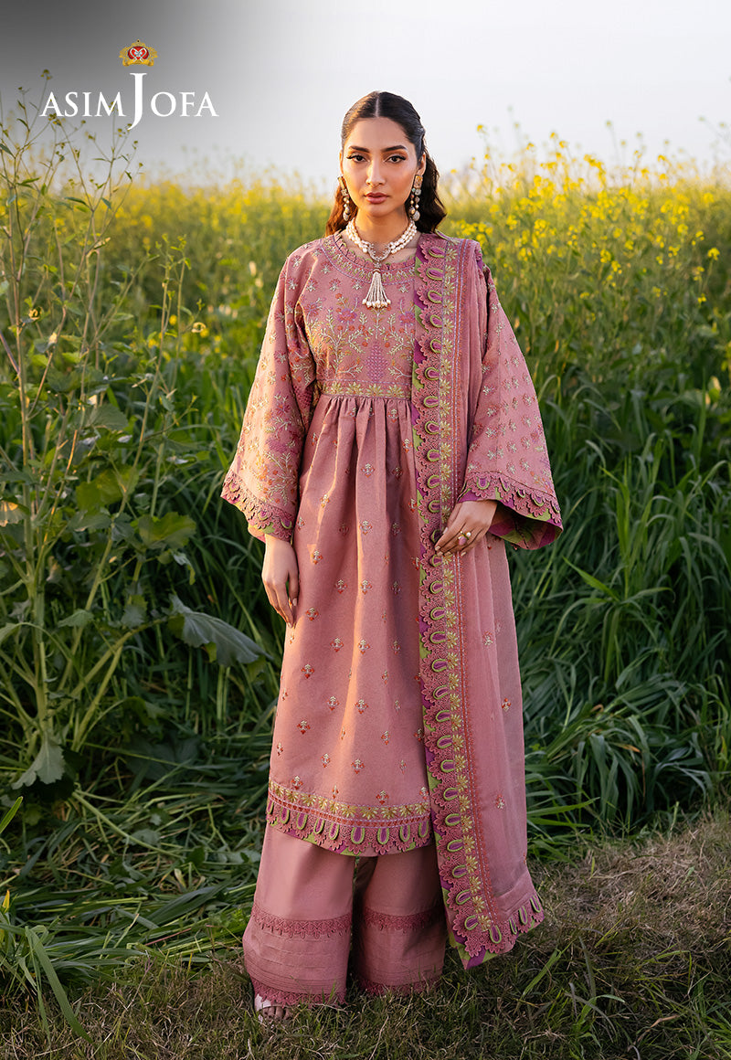Asim Jofa Luxury Lawn 25 Ajell-16 Embroidered Lawn 3 Pcs