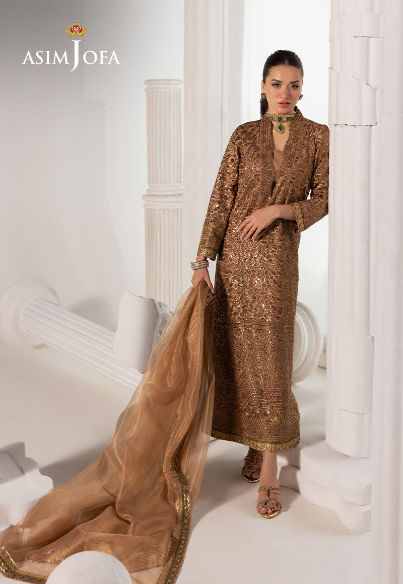 Izel By Asim Jofa Unstitched Formals Suit-AJIZL-11
