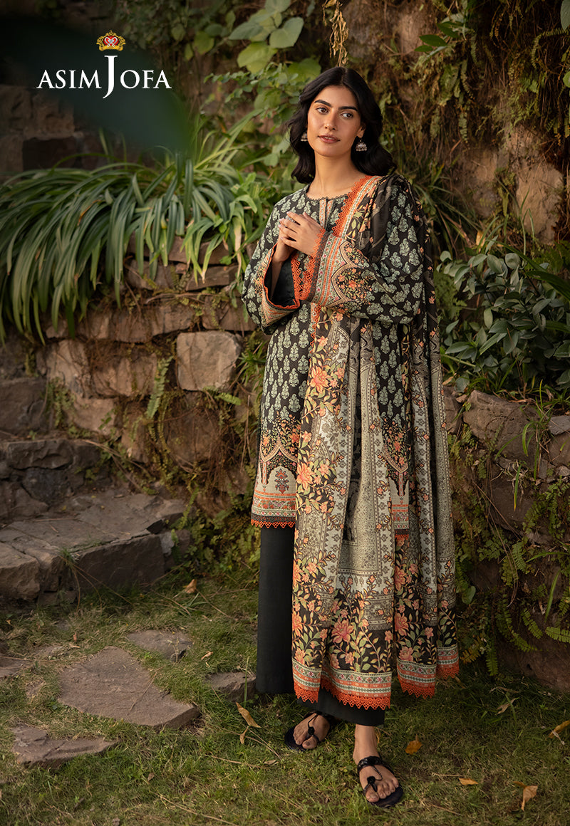 Asim Jofa Winter Collection Ajuw-43 Printed Khaddar 3 Pcs