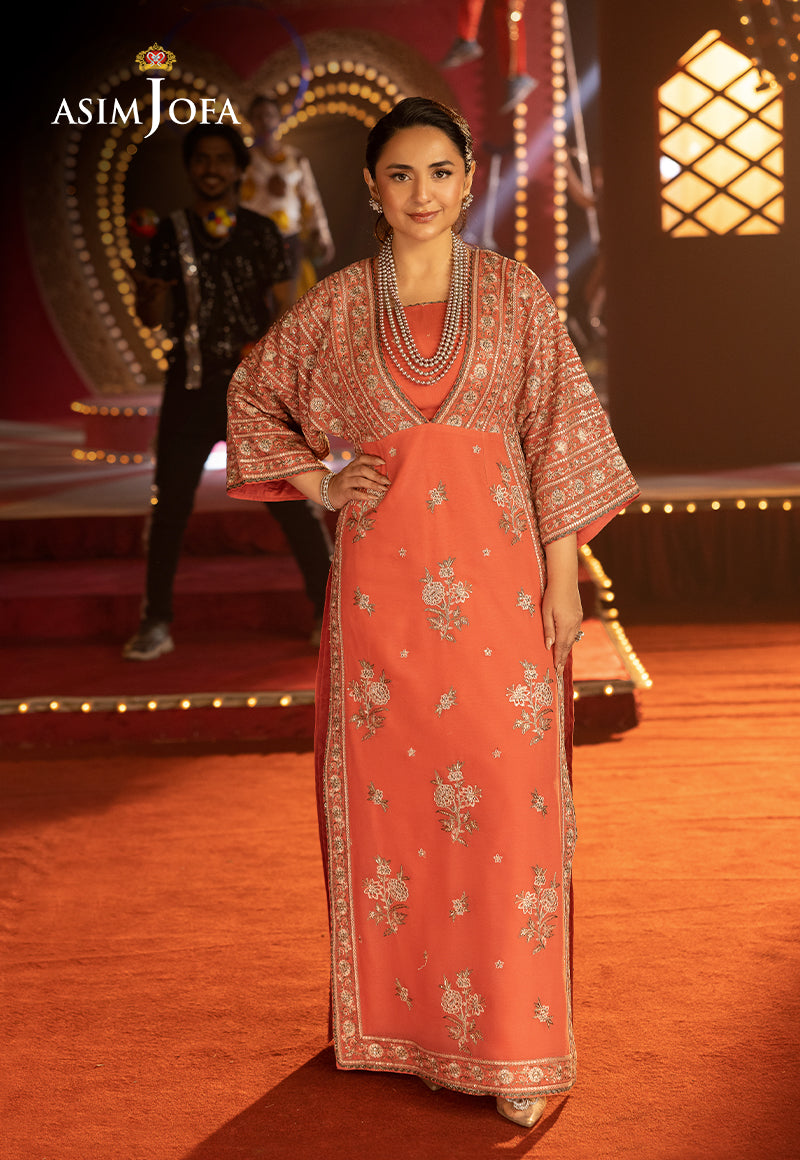 Asim Jofa Unstitched 3 Piece Luxury Festive Rejoice AJLFF-14 Embroidered Chiffon 2 Pcs
