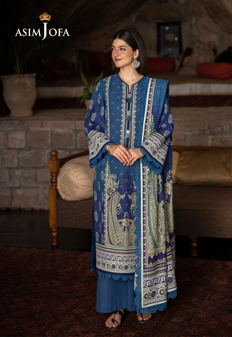 Asim Jofa Winter Collection Ajuw-46 Printed Khaddar 3 Pcs