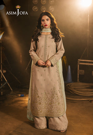 Asim Jofa LUXURY FESTIVE DROP 2 Ajlf-13 Embroidered Boski Silk 3 Pcs