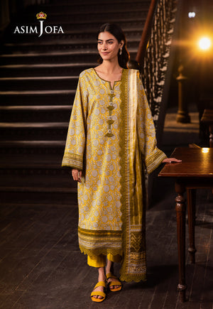 Asim Jofa Prints Unstitched Drop 2 Ajubj-51 Printed Lawn 3 Pc
