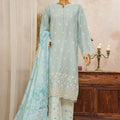 HZ Stitched 3 Piece Solid Emb Chikankari Collection'2025-SSPE-3P-005-BABY BLUE