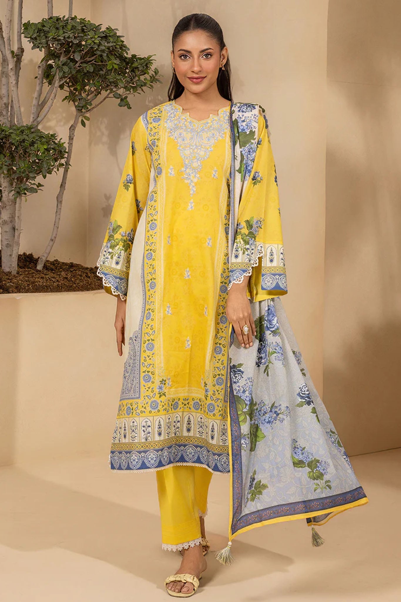 Zellbury Unstitched 3 Piece Lawn Vol-04 Suit-WUS26E30642