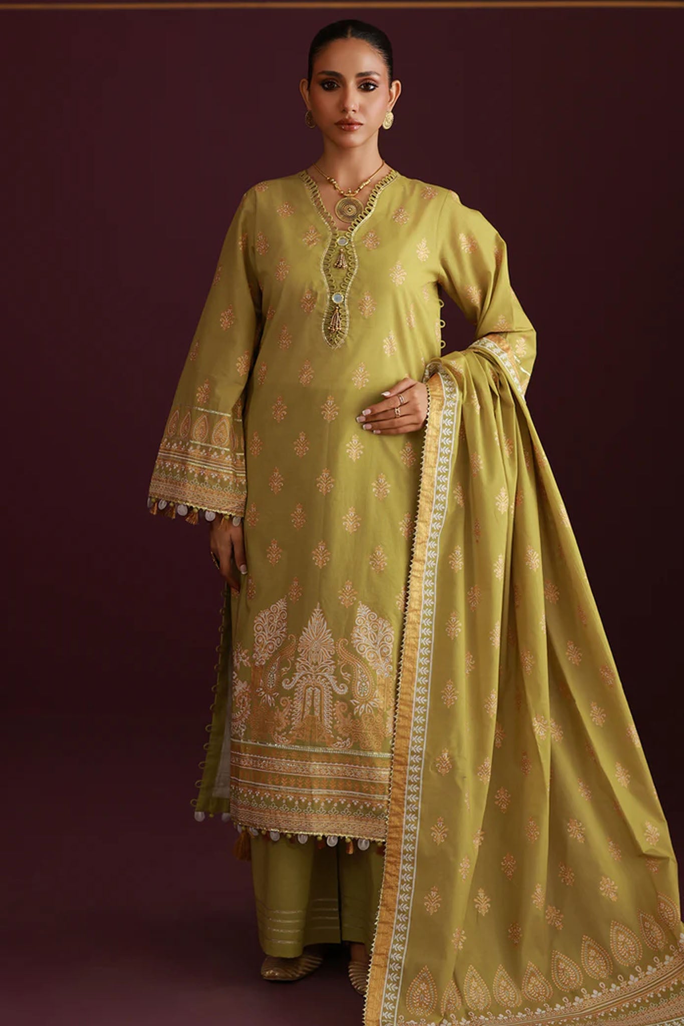 Zellbury Unstitched 3 Piece Lawn Vol-04 Suit-WUS26X30702