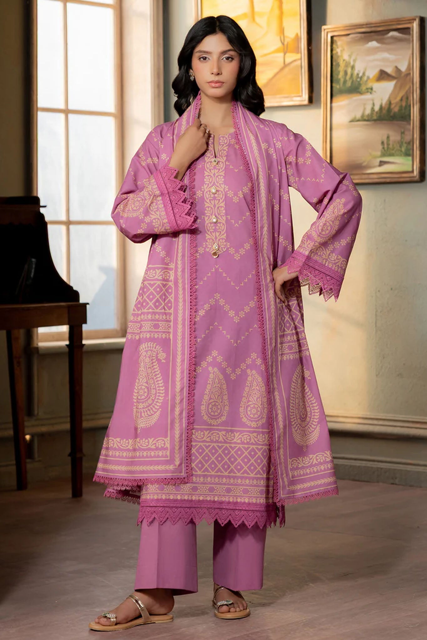 Zellbury Unstitched 3 Piece Lawn Vol-04 Suit-WUS26X30633