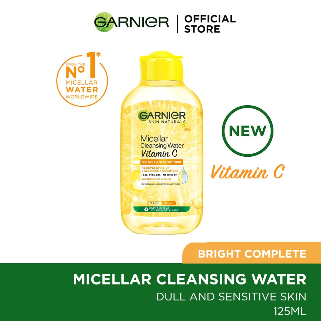 Garnier Vitamin C Micellar Makeup Cleansing Water 125Ml