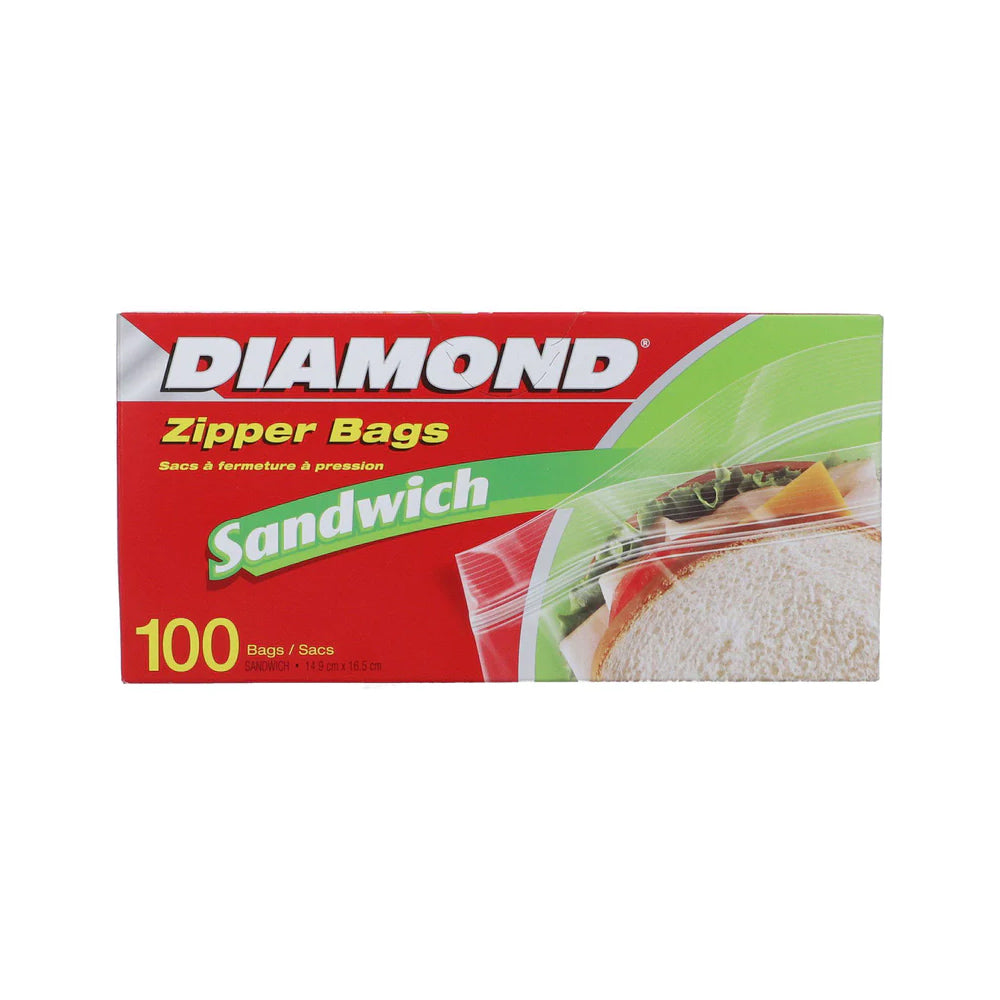 Diamond Sandwich Zipper Bags 100s - Snapcart.pk