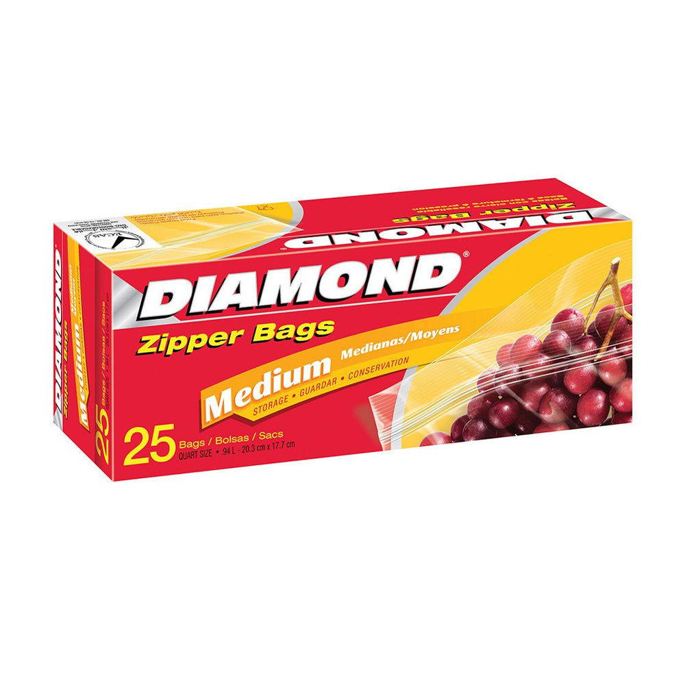Diamond Zipper Storage Bag 25ct - Snapcart.pk
