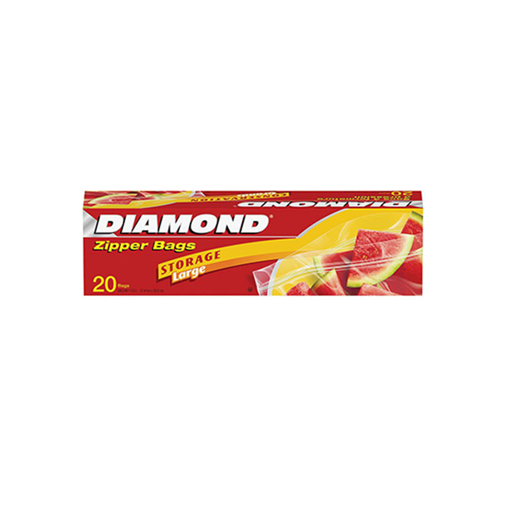 Diamond Zipper Storage Bag 20ct - Snapcart.pk