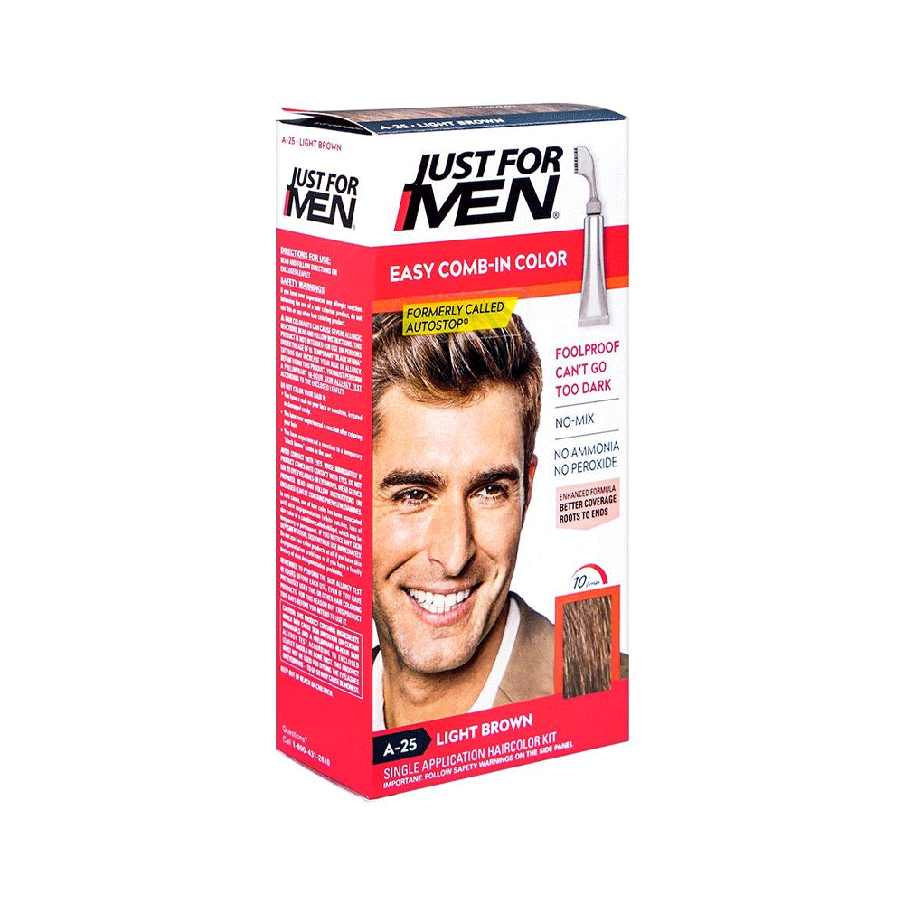 Just For Men Hair Colour Light Brown A-25 With Comb - Snapcart.pk