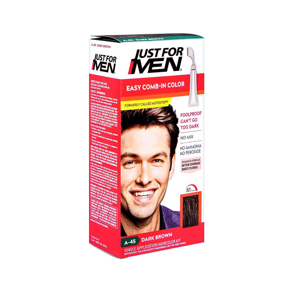 Just For Men Hair Colour Dark Brown A-45 With Comb - Snapcart.pk