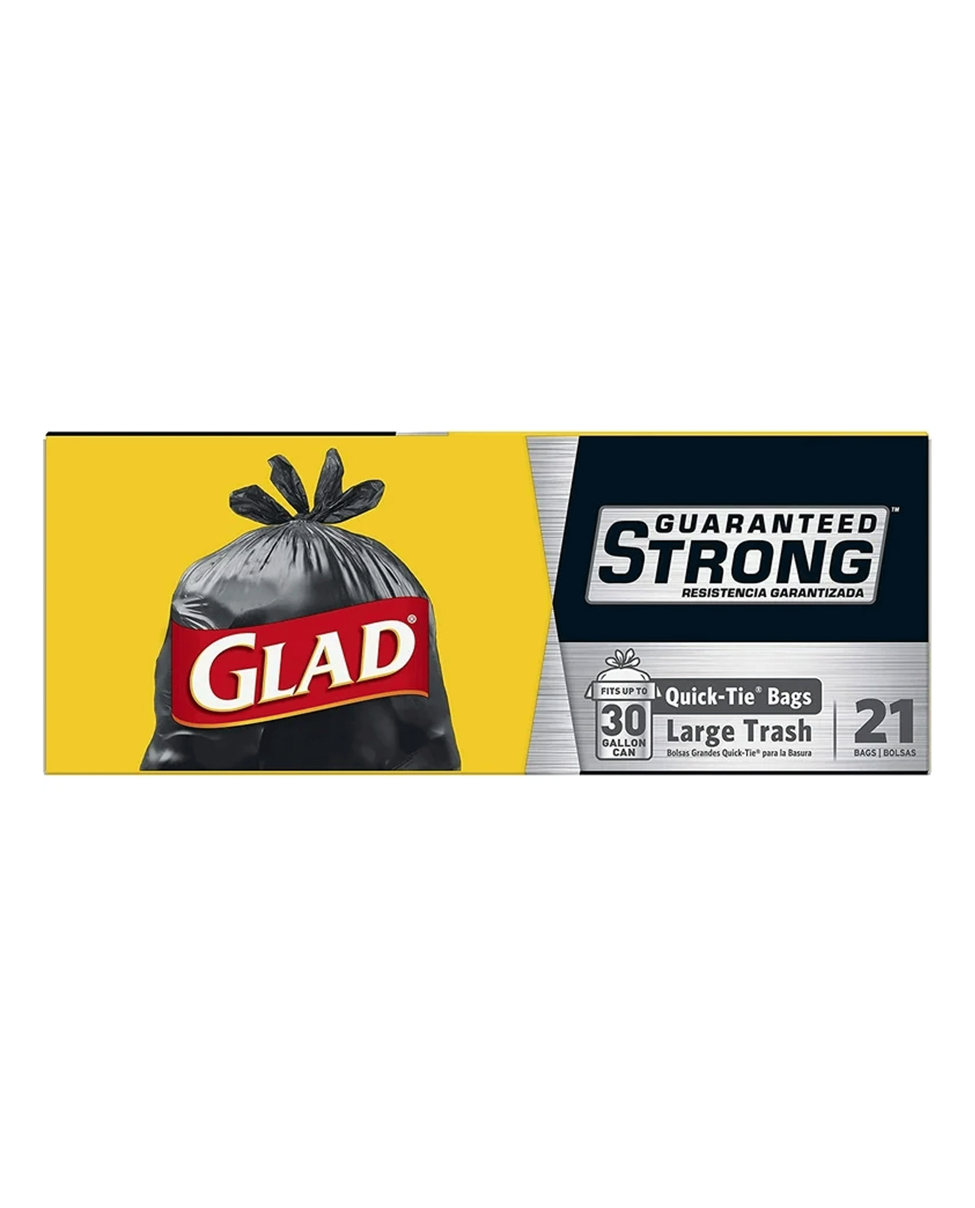 Glad Strong Quick-tie Large Trash Bags 30s - Snapcart.pk