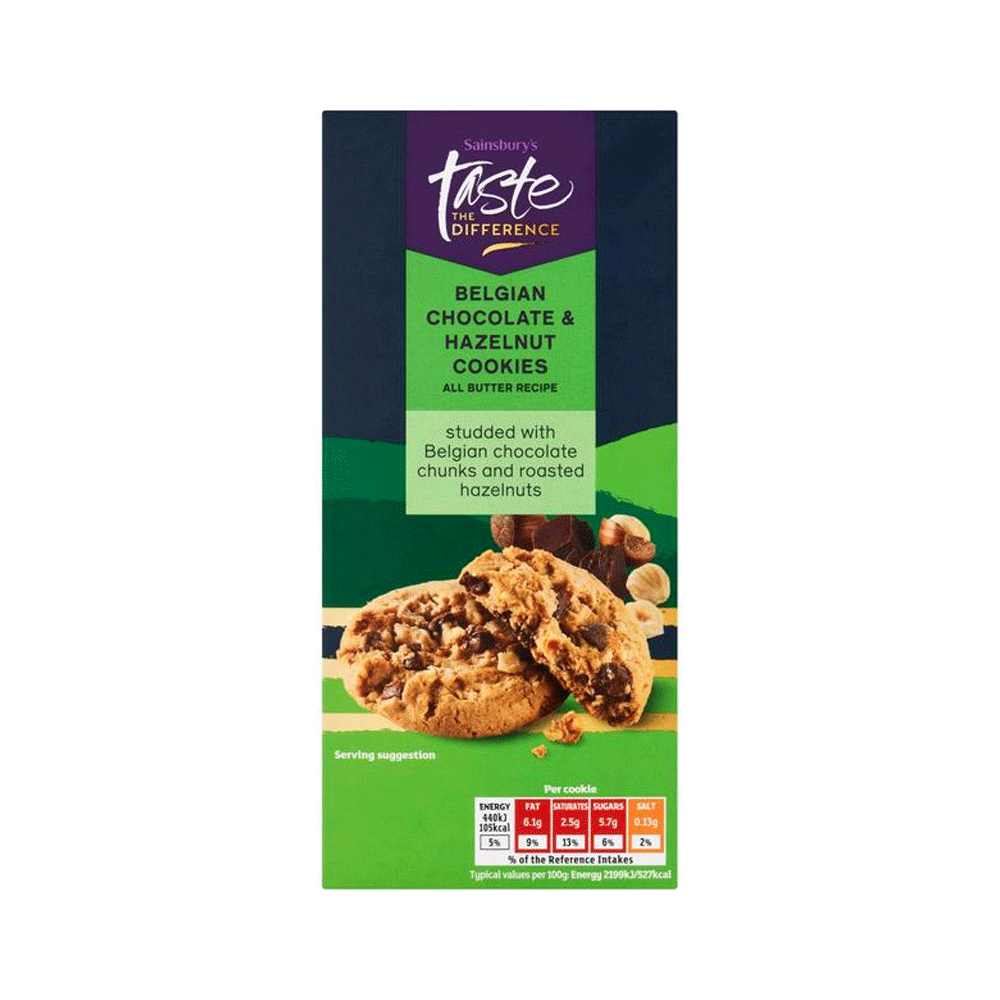 Sainsbury's Chocolate & Hazelnut Cookies 200g - Snapcart.pk