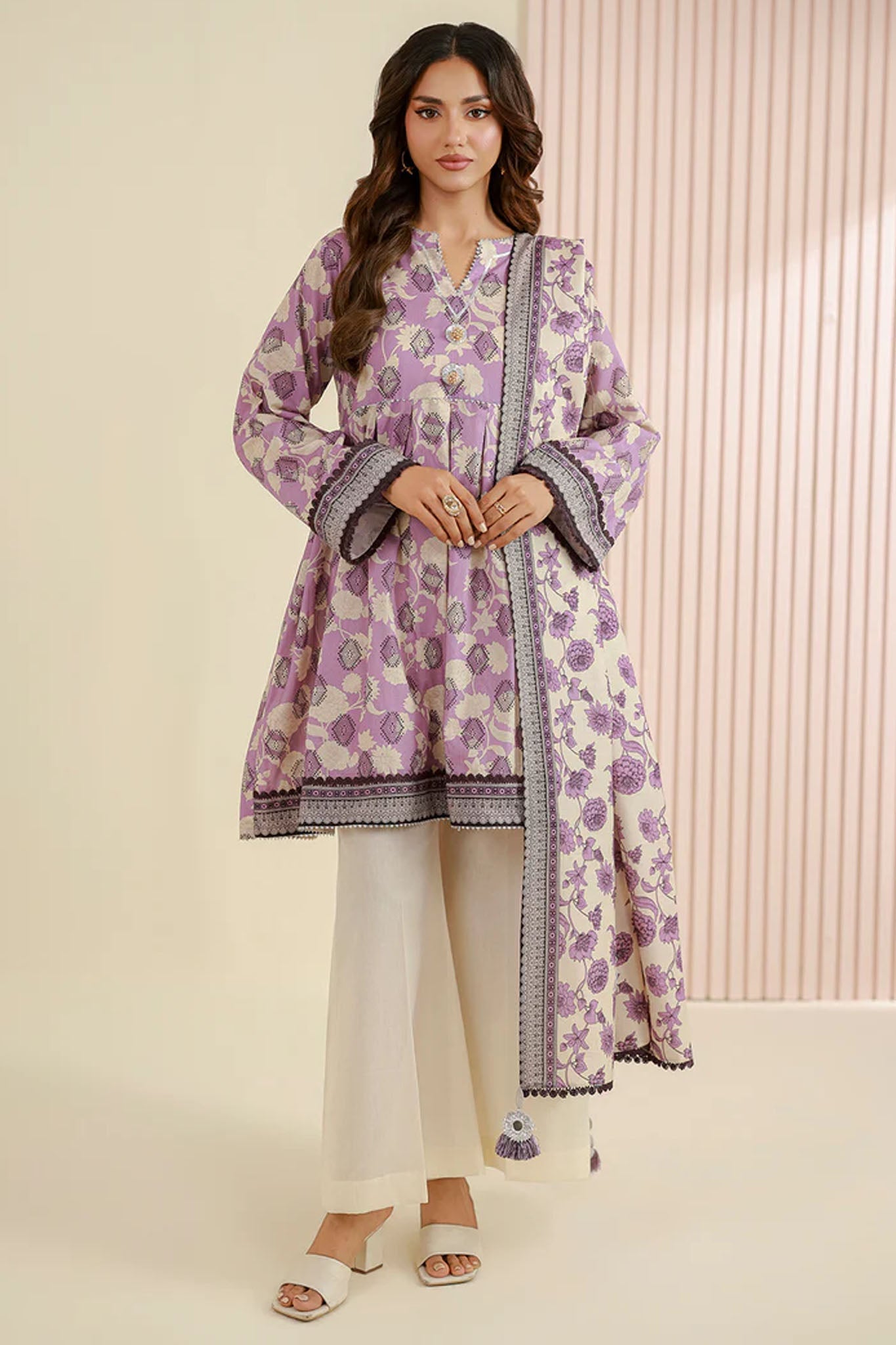 Zellbury Unstitched 2 Piece Lawn Vol-04 Suit-WUS26X20924