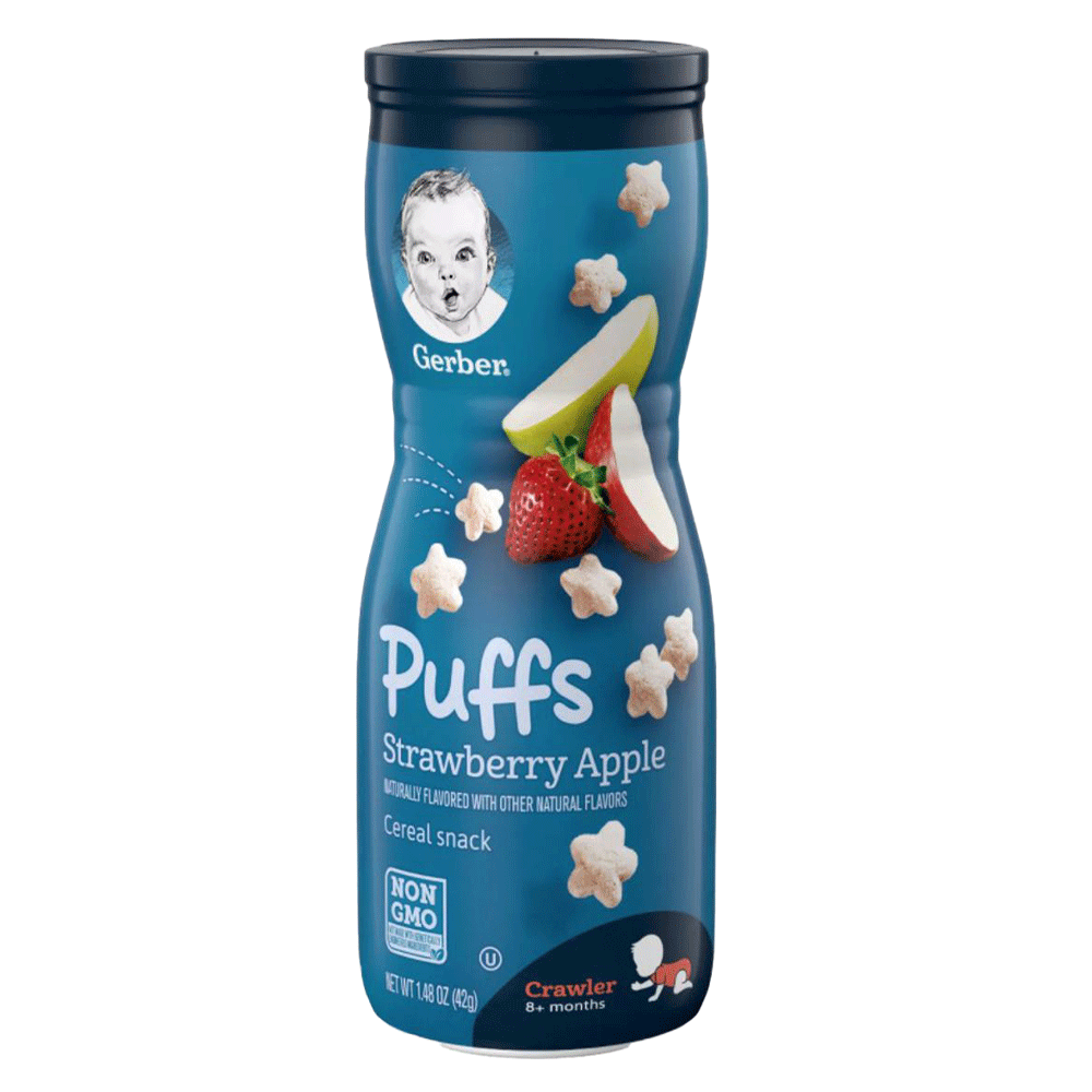 Gerber Puffs Souffles Strawberry Apple Flavour From 8 Months+ 42g