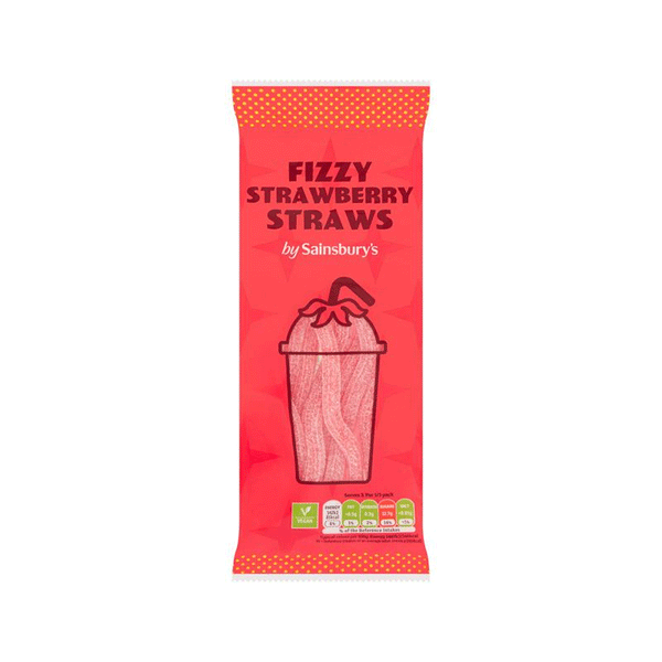 Sainsbury's Strawberry Straws 70g - Snapcart.pk
