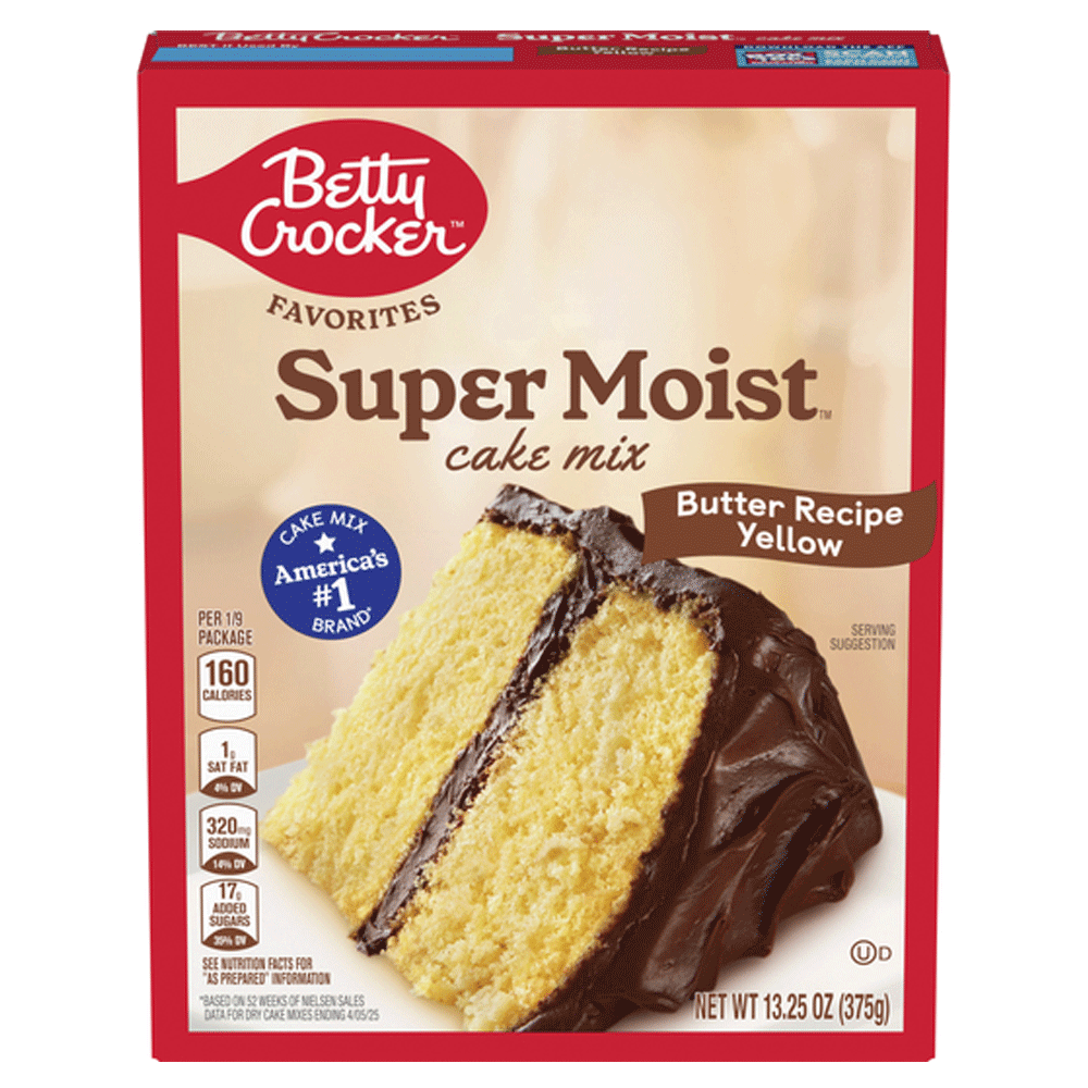 Betty Crocker Super Moist Butter Recipe Yellow Cake Mix 375g