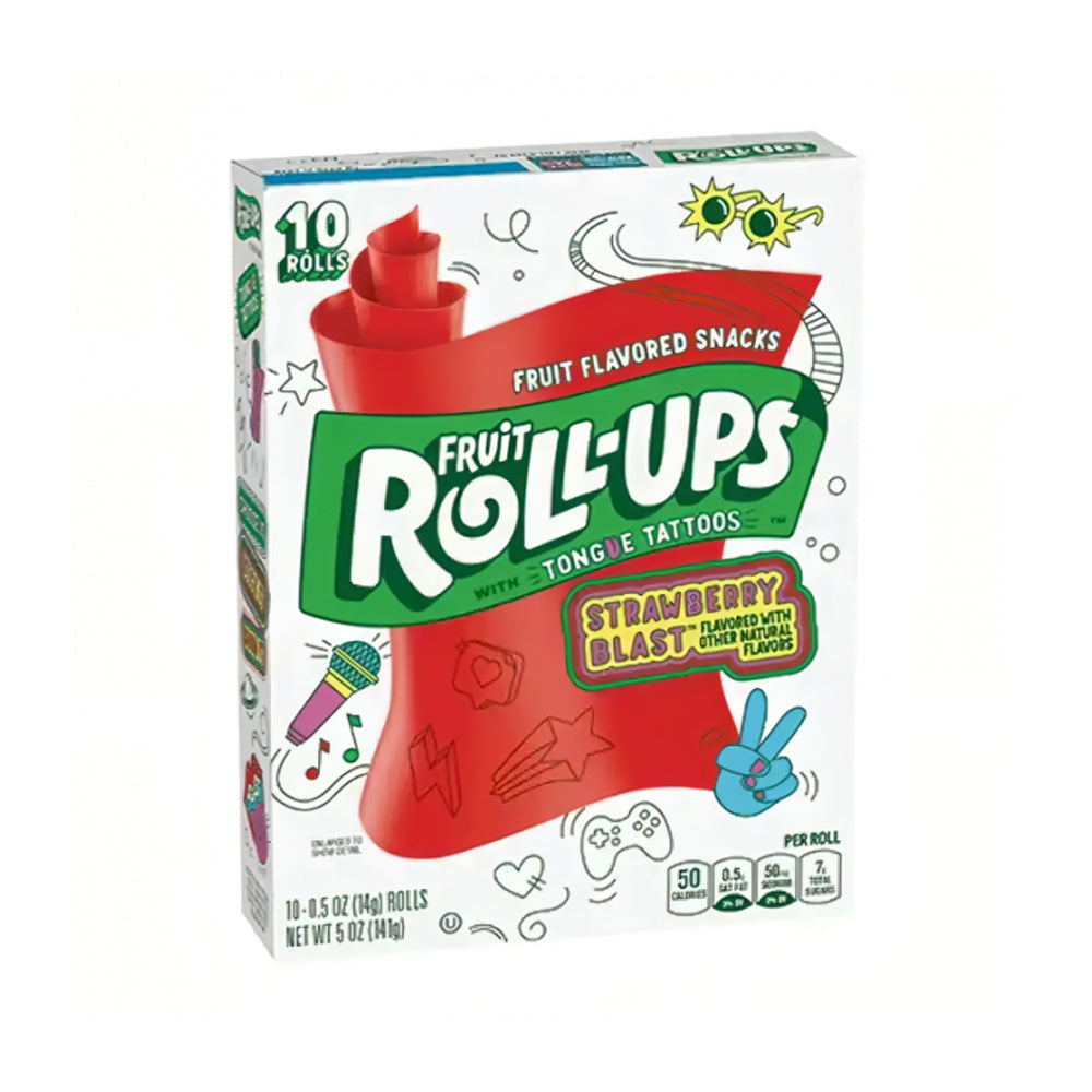 Fruit Roll-ups Strawberry Sensation Jelly 10s 141g - Snapcart.pk