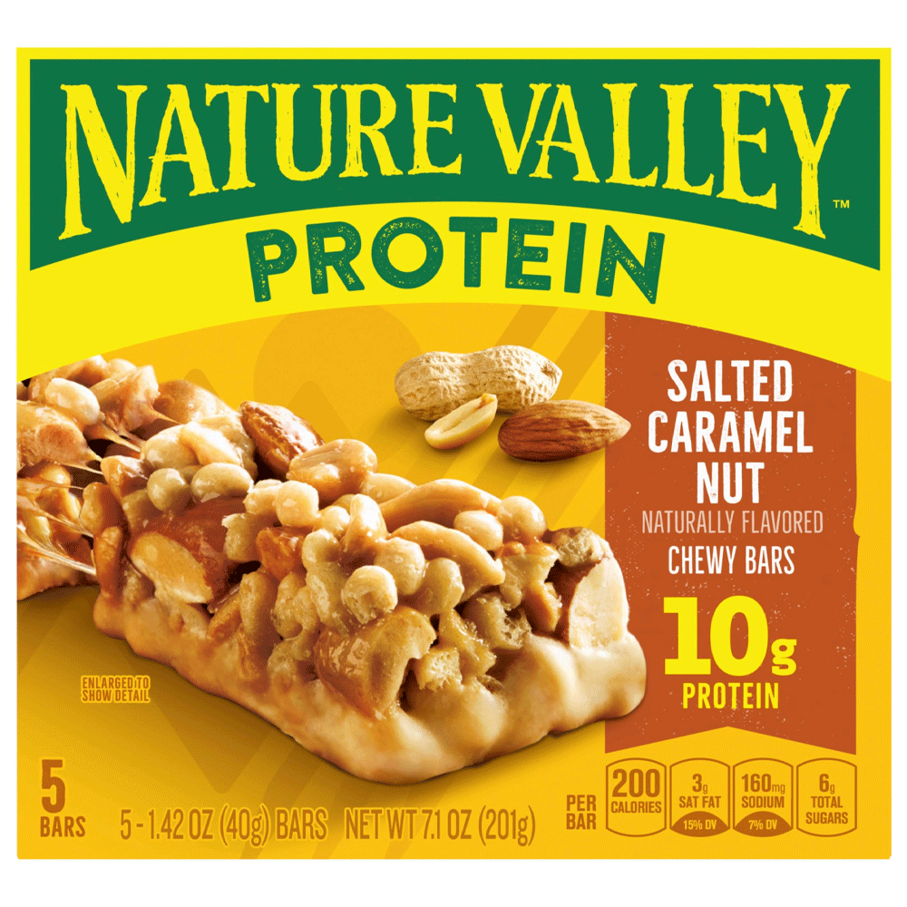 Nature Valley Protein Salted Caramel Nut Chewy Bars 5`s 201g
