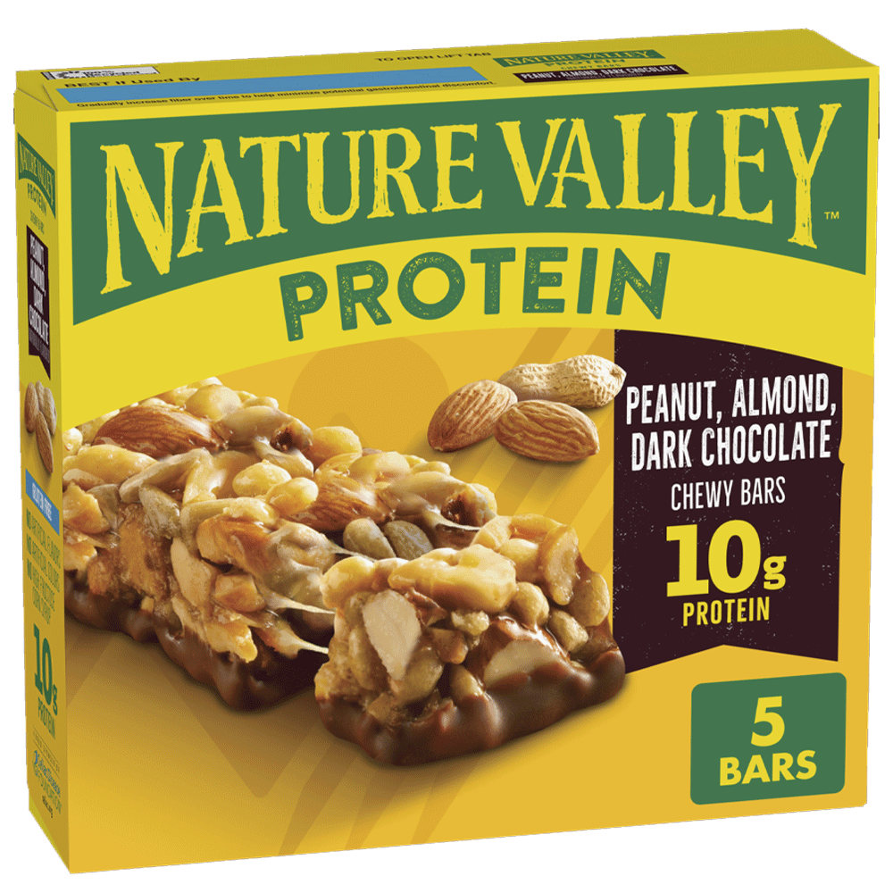 Nature Valley Protein Peanut Almond Dark Chocolate Chewy Bars 5`s 201g