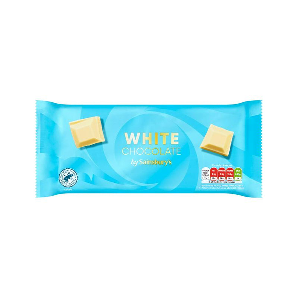 Sainbury's White Chocolate Bar 200gm - Snapcart.pk