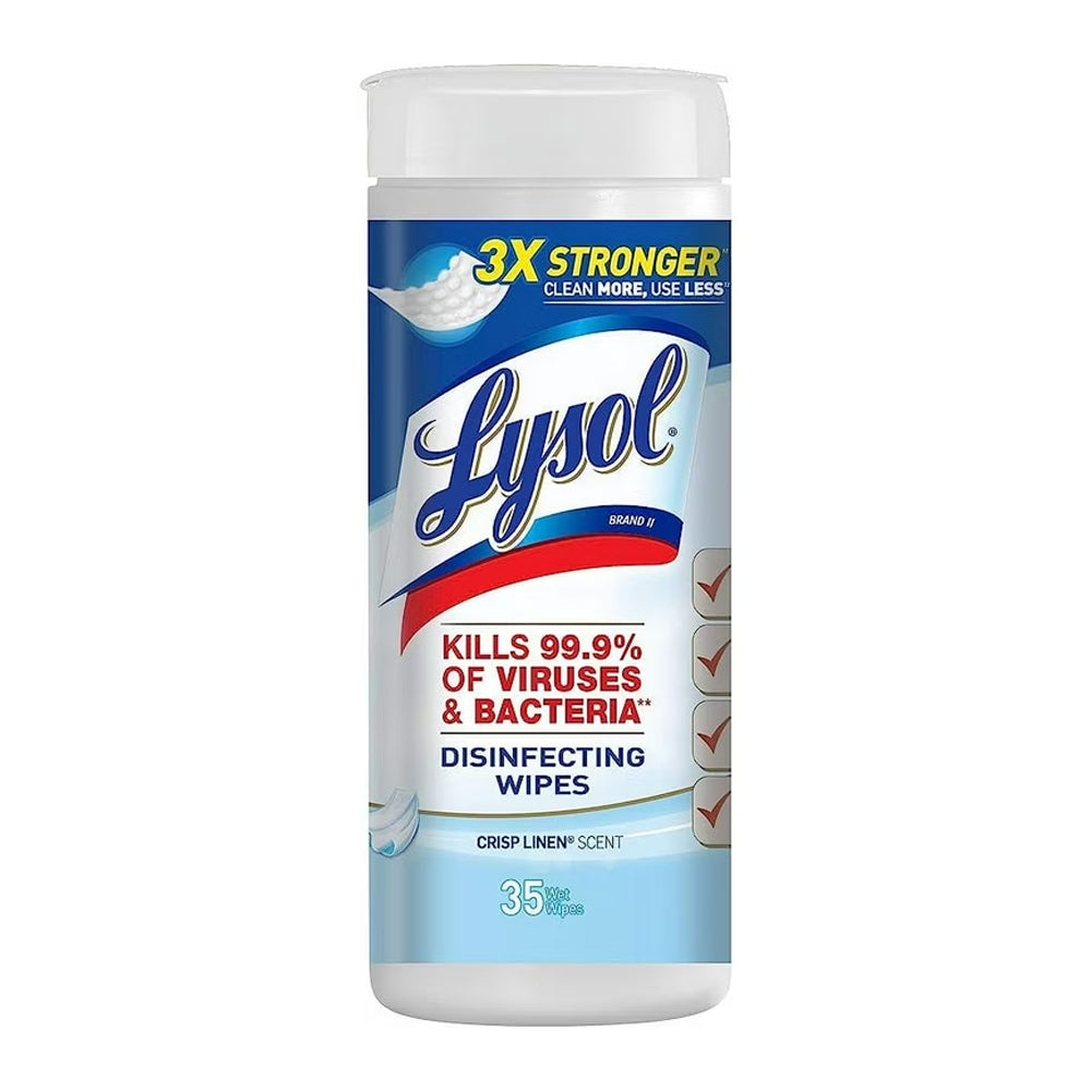 Lysol Disinfecting Wipes Crisp Linen 35 Wet Wipes 206g - Snapcart.pk