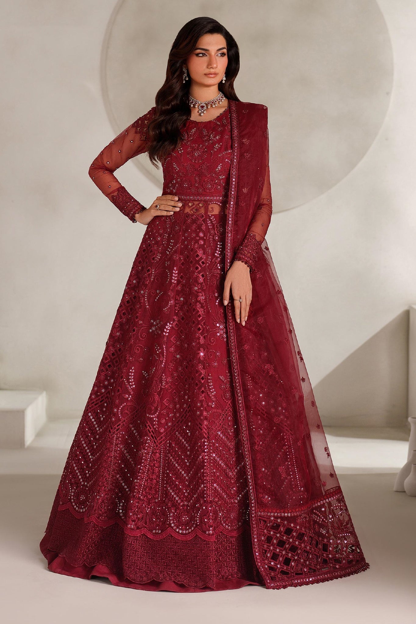 Muse Thread By Zarif Unstitched 3 Piece Exclusive Luxury Formals Suit-ZE-MT-01-Sheen