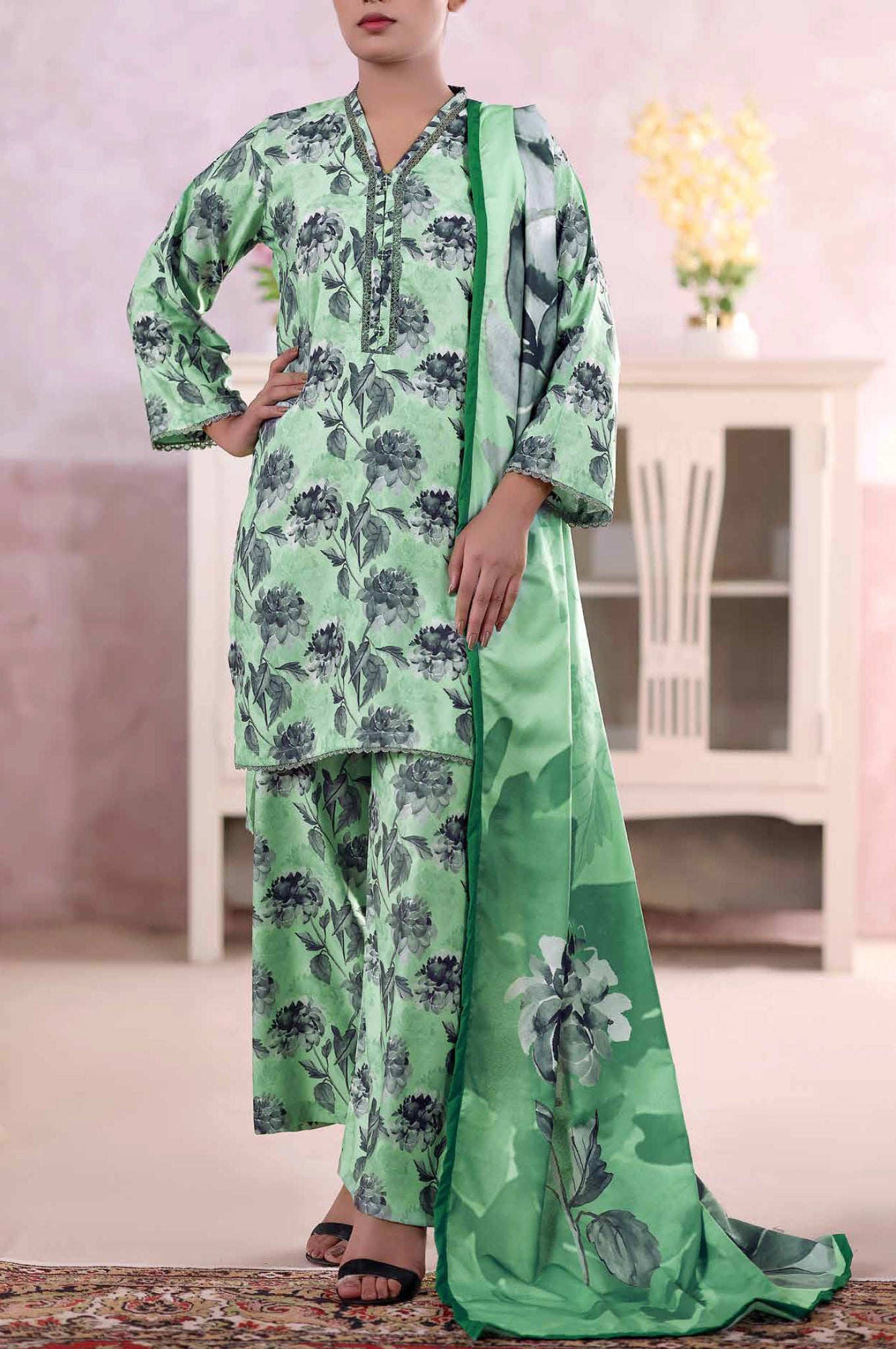Khaas by Aizal Stitched 3 Piece Printed Ayudia Collection'2025-A-K-01