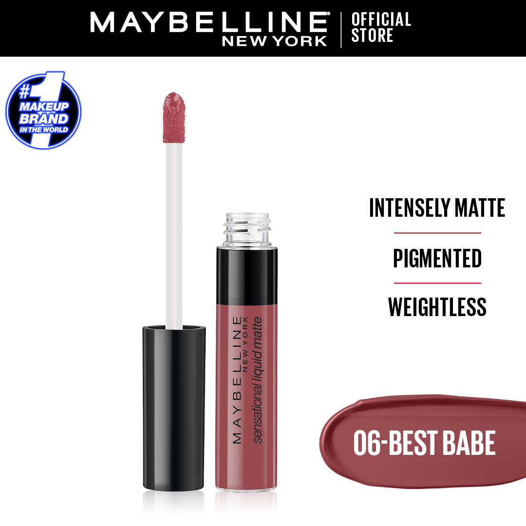 Maybelline New York Color Sensational Liquid Matte Lipstick - 06 Best Babe - My Store